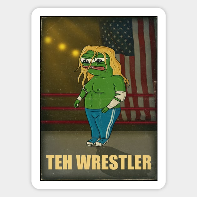 Teh Wrestler Sticker by Emperor Frenguin